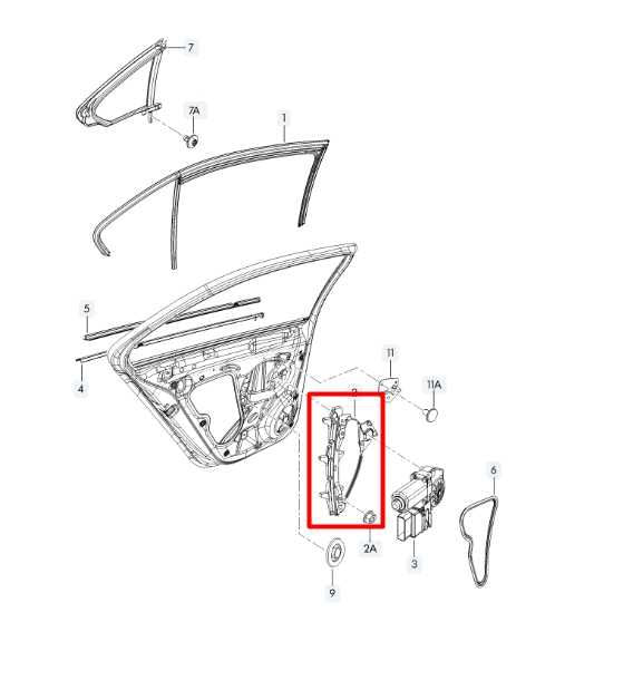 2015-18 Volkswagen Jetta Sport Rear RH Side Door Window Regulator 5C6-839-462-D - Alshned Auto Parts