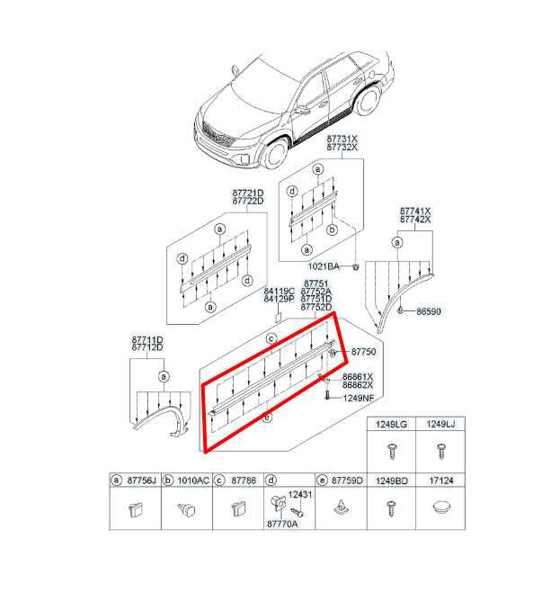 11-15 Kia Sorento EX Driver Left Side Rocker Molding Trim Panel 87751-2P000 OEM - Alshned Auto Parts