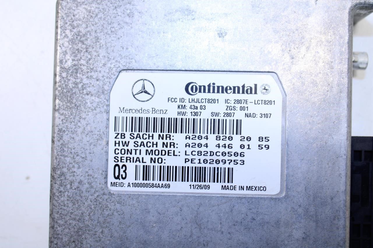 07-2013 Mercedes-Benz S550 Voice Communication Control Module 204-820-20-85 OEM - Alshned Auto Parts