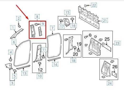 2015-23 Toyota Tacoma RH and LH Center B-Pillar Upper Trim Cover 62411-04050-B1 - Alshned Auto Parts