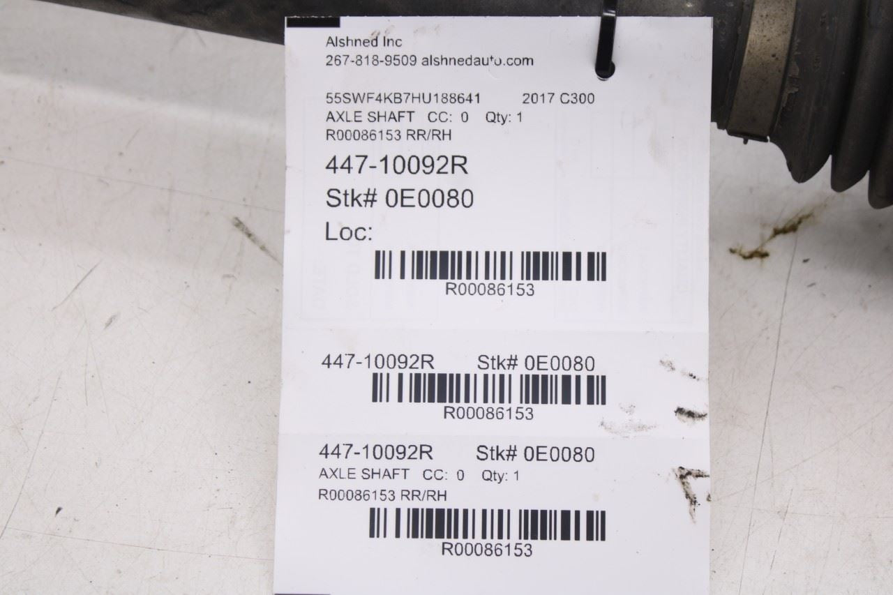 2015-2021 Mercedes-Benz C300 4Matic AWD Rear Right Side CV Axle Drive Half Shaft - Alshned Auto Parts