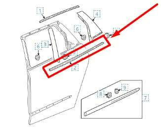 2018-2024 Buick Enclave Rear Left Door Window Belt Outer Molding 85576568 OEM - Alshned Auto Parts