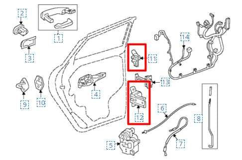 2018-24 Chevrolet Equinox LT Rear Right Door Hinge Upper and Lower Set 13590932 - Alshned Auto Parts