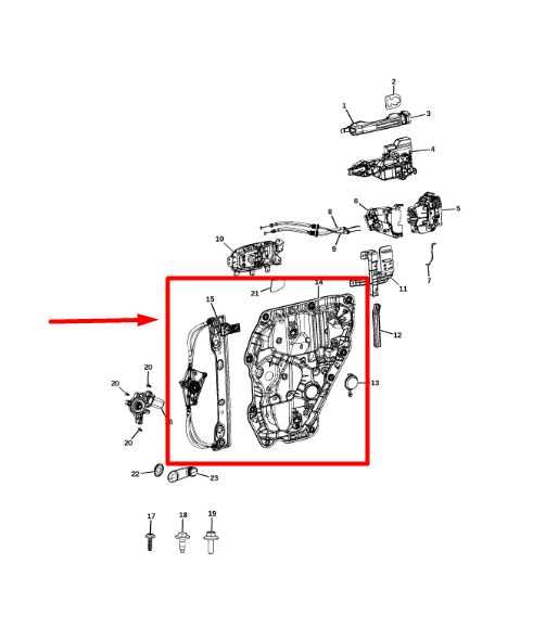 2020-2024 Jeep Gladiator RR RH Door Window Regulator w/ Carrier 68301950AA OEM - Alshned Auto Parts