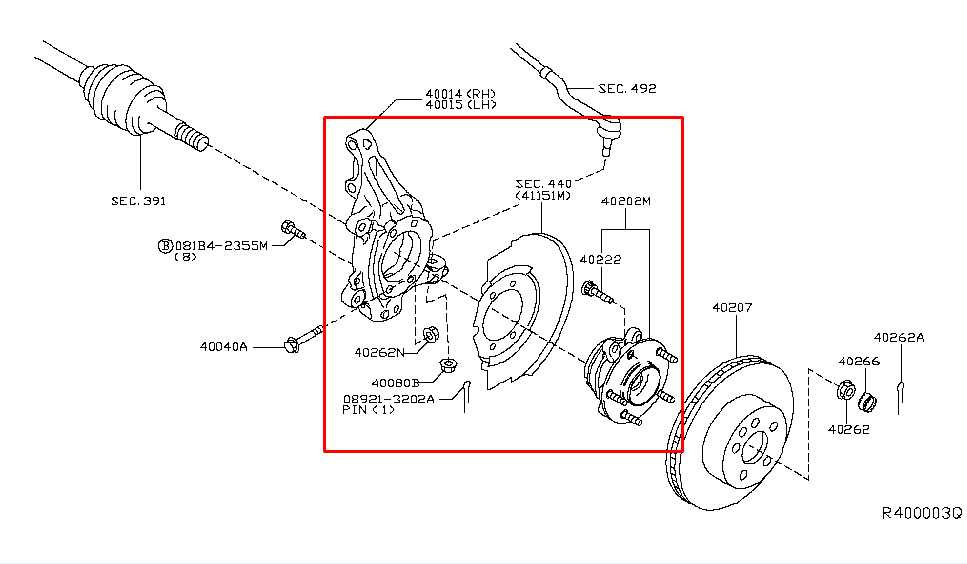2015-24 Nissan Murano Platinum Front Right Side Spindle Knuckle Hub 40014-5AA0A - Alshned Auto Parts