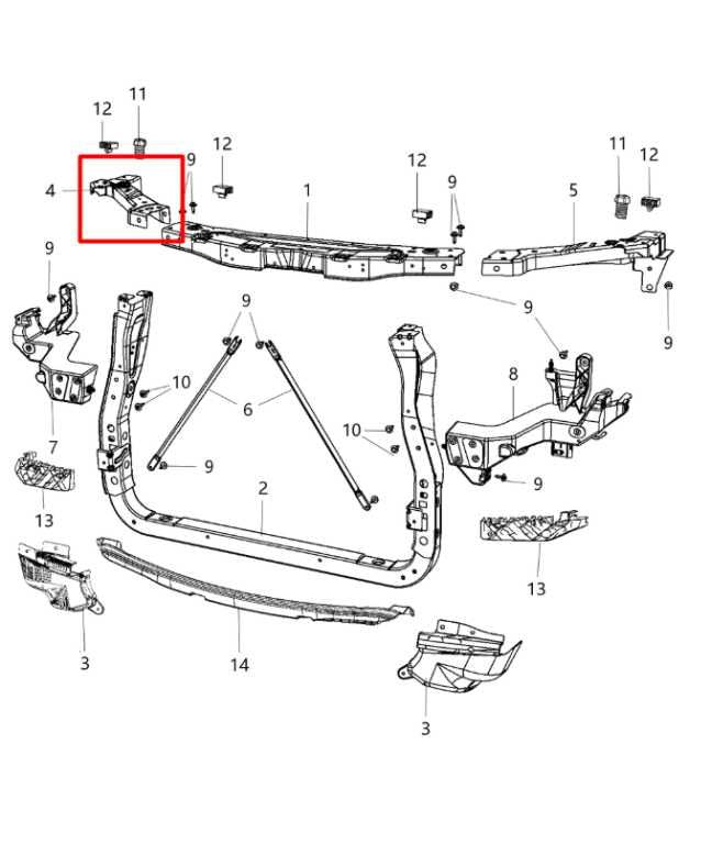 2014-21 Jeep Grand Cherokee Radiator Core Right Side Mount Support Brace Bracket - Alshned Auto Parts