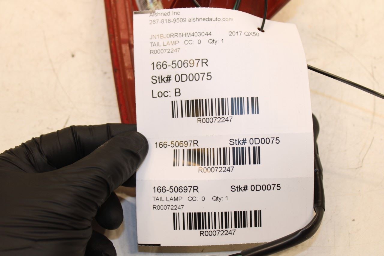 2014-2017 Infiniti QX50 Rear Right Passenger Side Tail Light Lamp 26540-1BA1C - Alshned Auto Parts