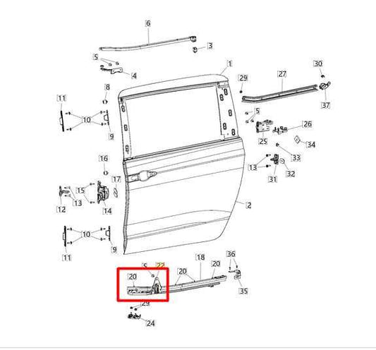 17-24 Chrysler Pacifica Rear Right Slide Door Lower Roller Hinge 68185996AD OEM - Alshned Auto Parts