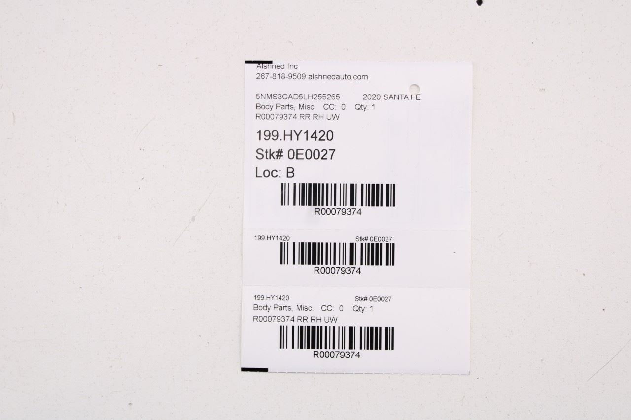 19-23 Hyundai Santa Fe Rear Right Door B Pillar Applique Molding 83260-S1000 - Alshned Auto Parts