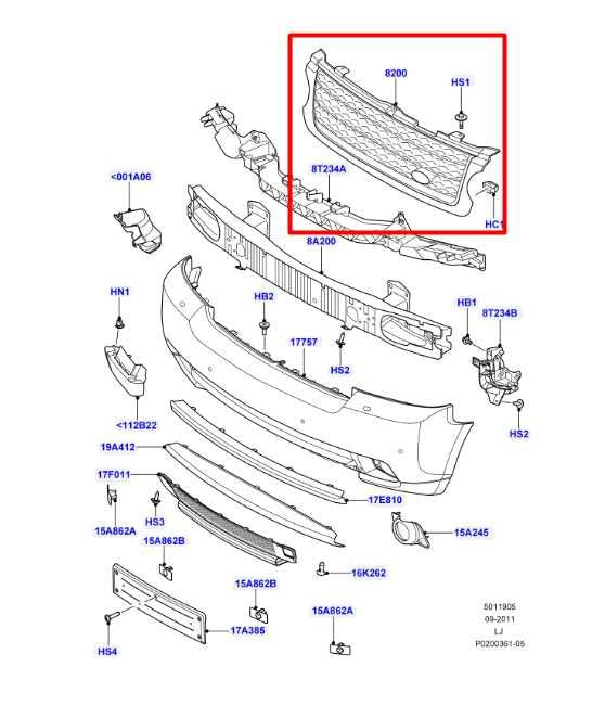 2010-12 Land Rover Range Rover HSE Front Radiator Upper Grille w/ Emblem *ReaD*1
