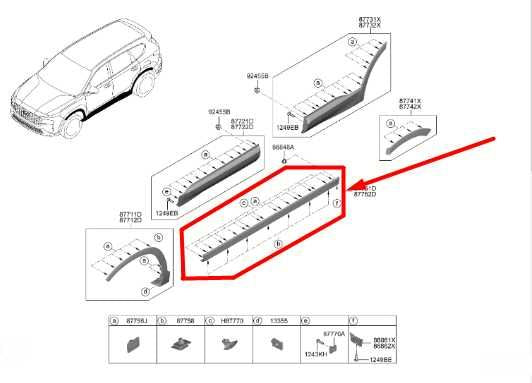 2019-2023 Hyundai Santa Fe Right Passenger Side Rocker Panel Molding 87752-S2000 - Alshned Auto Parts