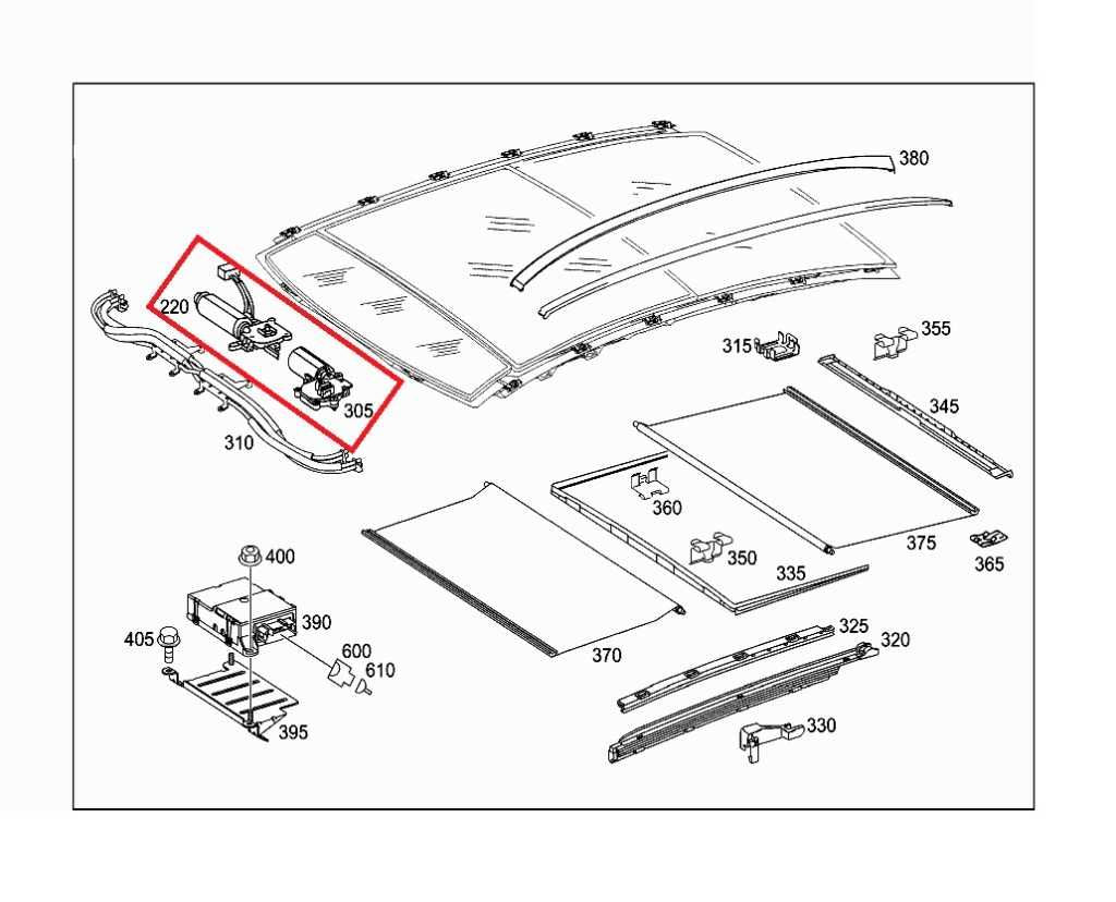 2003-06 Mercedes-Benz E500 Upper Roof Power Sliding Glass Sunroof Motor Set of 21