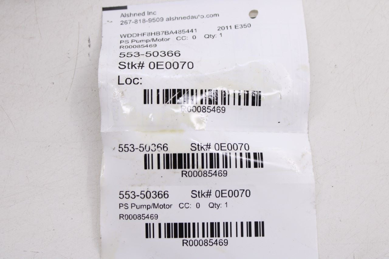 2010-2011 Mercedes-Benz E350 Luxury 4Matic 3.5L Power Steering Pump 0064664401 - Alshned Auto Parts