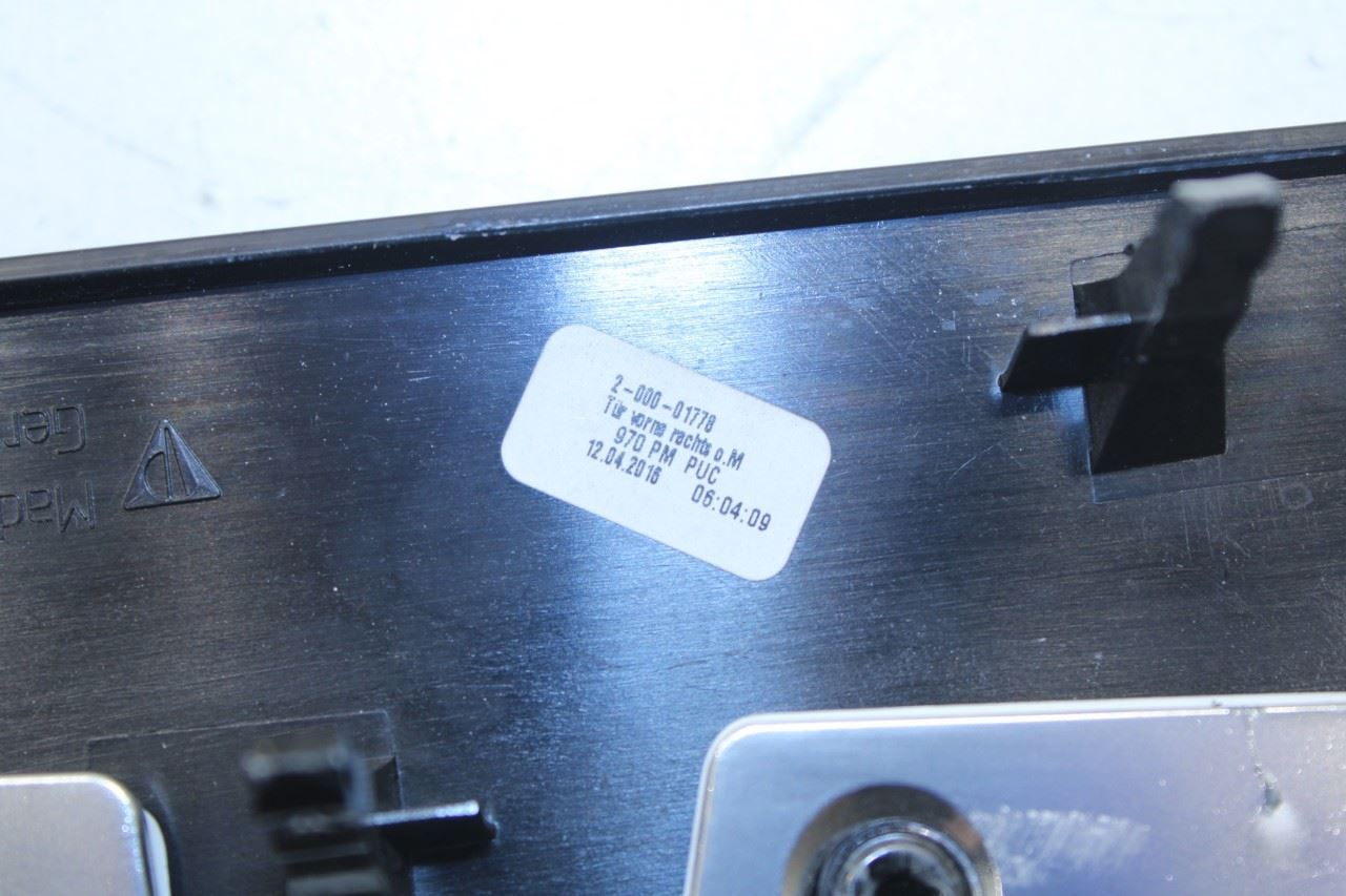 13-16 Porsche Panamera 4 Front RH Seat Memory Control Switch w/ Door Trim Panel - Alshned Auto Parts