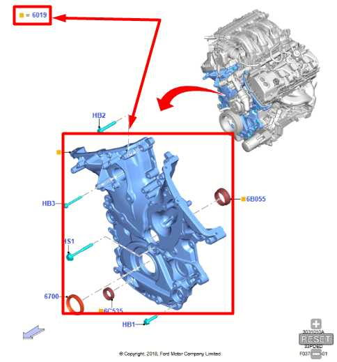 2020-2025 Ford Explorer Police 3.3L Engine Timing Gear Cover L1ME-6059-AB OEM - Alshned Auto Parts