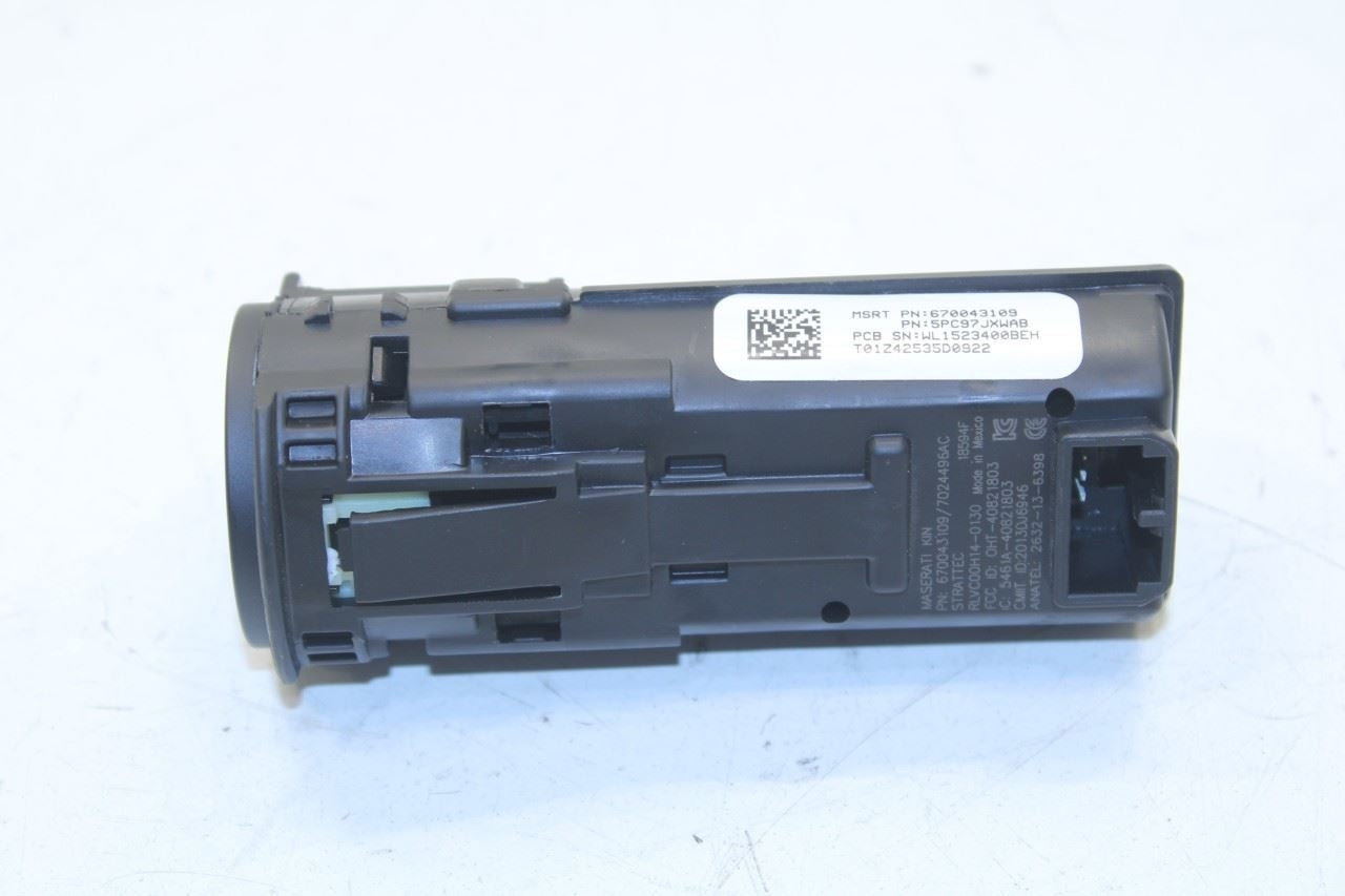 2017-21 Maserati Ghibli 3.0L Engine Start Stop Ignition Switch Button 670043109 - Alshned Auto Parts