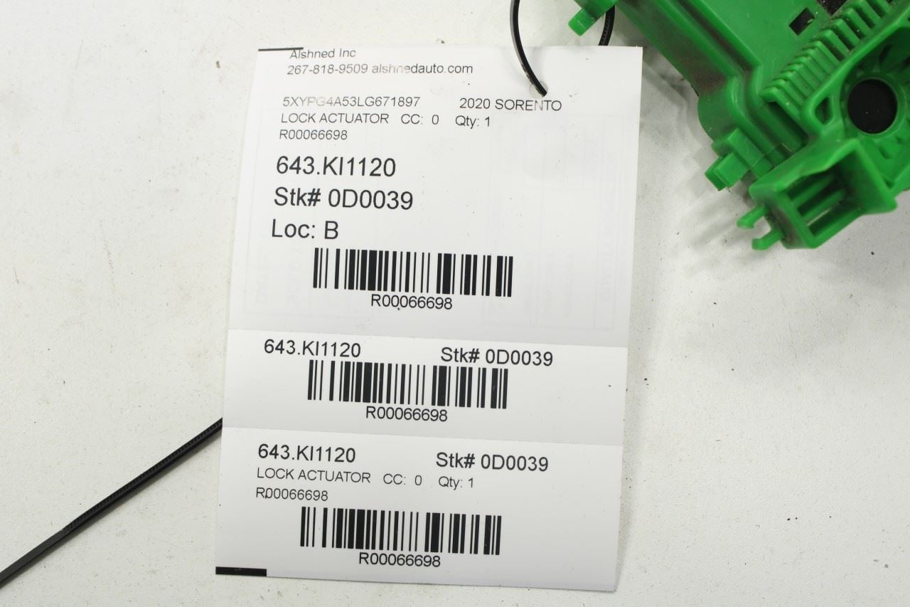 2016-2020 Kia Sorento LX Front Right Side Door Lock Latch Actuator 81320-C5010 - Alshned Auto Parts