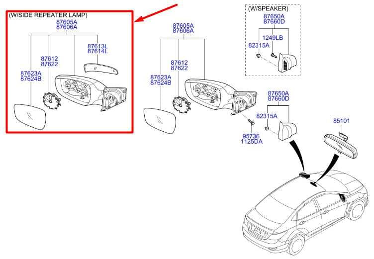 2011-2017 Hyundai Accent Left Driver Side Rear View Power Mirror 87610-1R210 OEM - Alshned Auto Parts