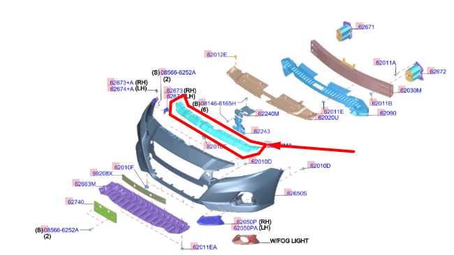 2019-2023 Nissan Altima SL Front Bumper Reinforcement Cover 62240-6CA0A OEM - Alshned Auto Parts