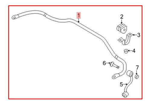 17-22 Nissan Rogue Sport SL 2.0L AWD Rear Stabilizer Sway Anti-Roll Bar w/ Link - Alshned Auto Parts