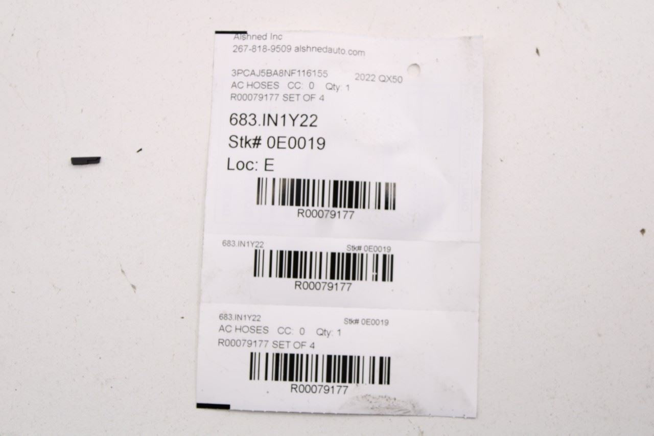 21-25 Infiniti QX50 2.0L AC Conditioning Suction Discharge Liquid Hose Line Set - Alshned Auto Parts