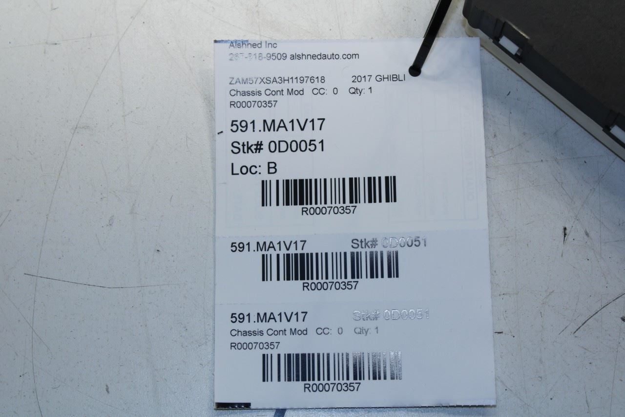 2017-21 Maserati Ghibli 3.0L RWD BCM Body Computer Control Module 670101174 OEM - Alshned Auto Parts