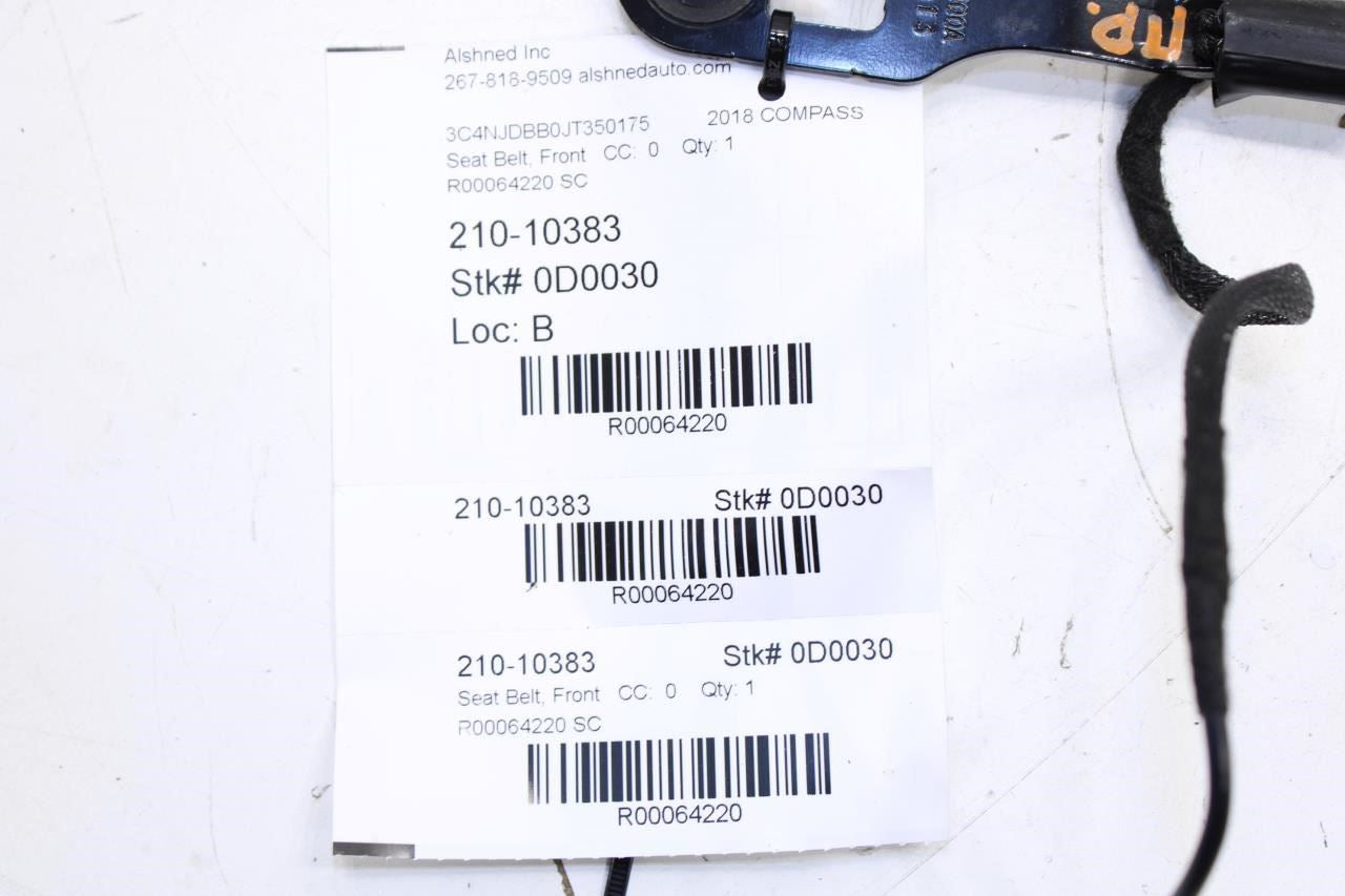 18-23 Jeep Compass Latitude Front RH or LH Side Seat Belt Buckle 5SV08DX9AD OEM - Alshned Auto Parts