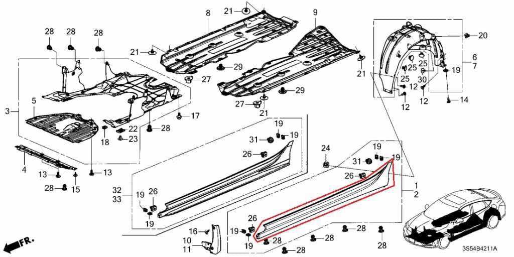 23-26 Acura Integra A-Spec Left Side Rocker Skirt Panel Molding 71850-3S5-A0 OEM - Alshned Auto Parts