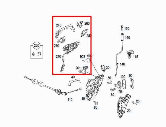 07-11 Mercedes-Benz S550 Rear Right Door Exterior Handle 221-760-10-70-9999 OEM - Alshned Auto Parts