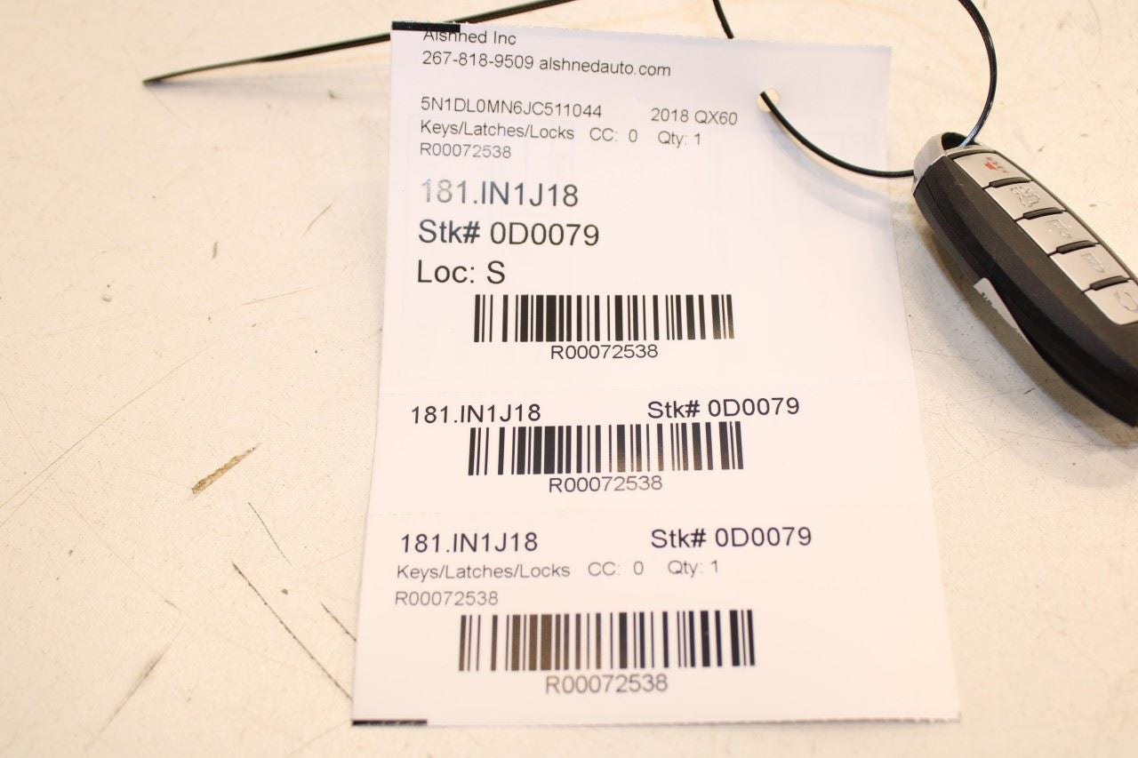 2016-2019 Infiniti QX60 3.5L FWD Smart Key Keyless Remote Entry Fob Transmitter - Alshned Auto Parts