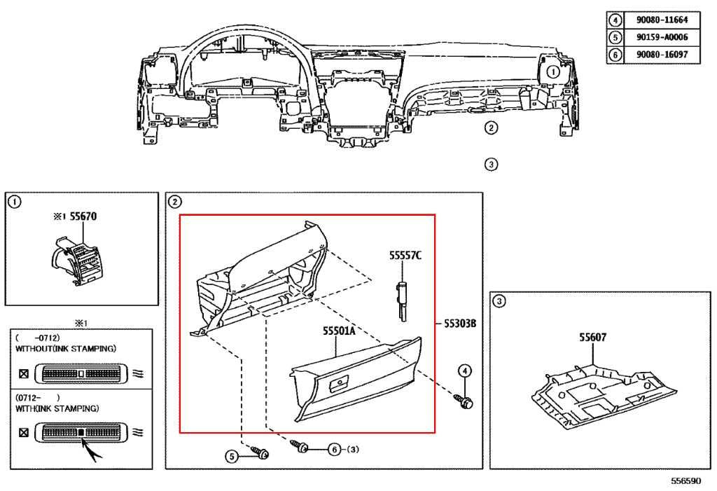2007-2011 Toyota Camry LE Glove Box Storage Compartment 55303-06041-B1 OEM - Alshned Auto Parts