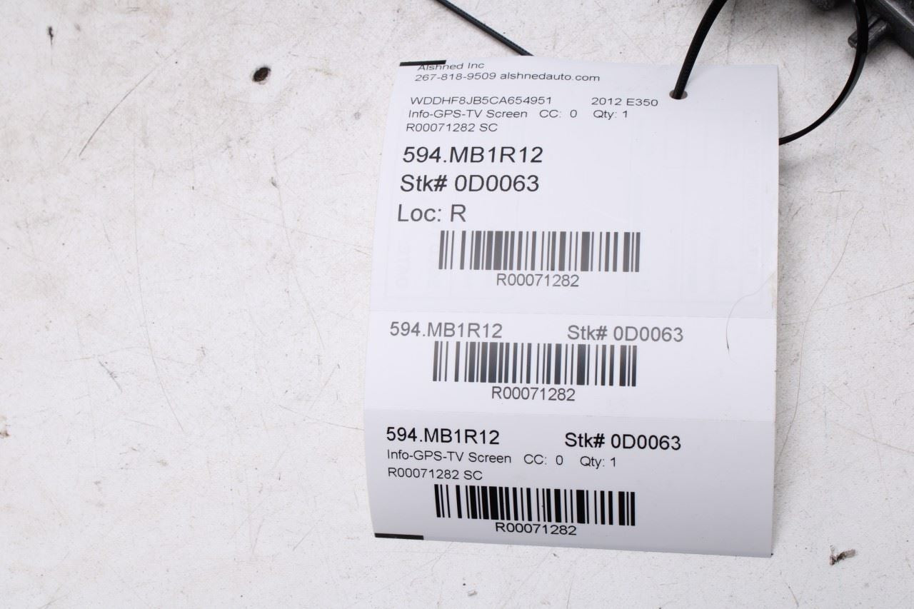 10-14 Mercedes-Benz E350 Sport 4Matic Dash Information Display Screen 2129004407 - Alshned Auto Parts