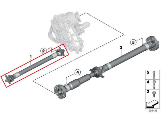 2013-2016 BMW 328I xDrive SULEV AWD Front Drive Shaft Propeller 26209425910 OEM - Alshned Auto Parts