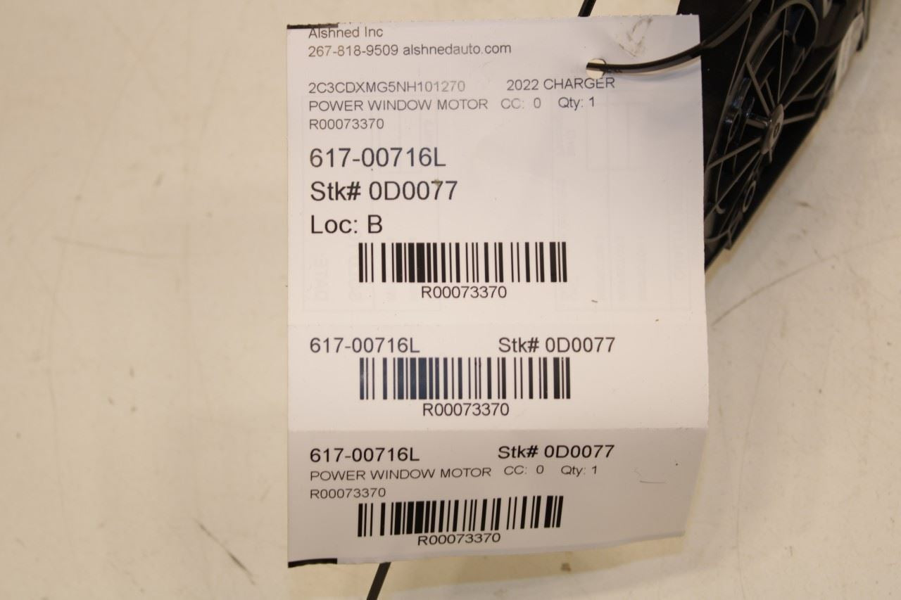2011-2023 Dodge Charger GT AWD Rear Left Door Power Window Motor 68143989AA OEM - Alshned Auto Parts