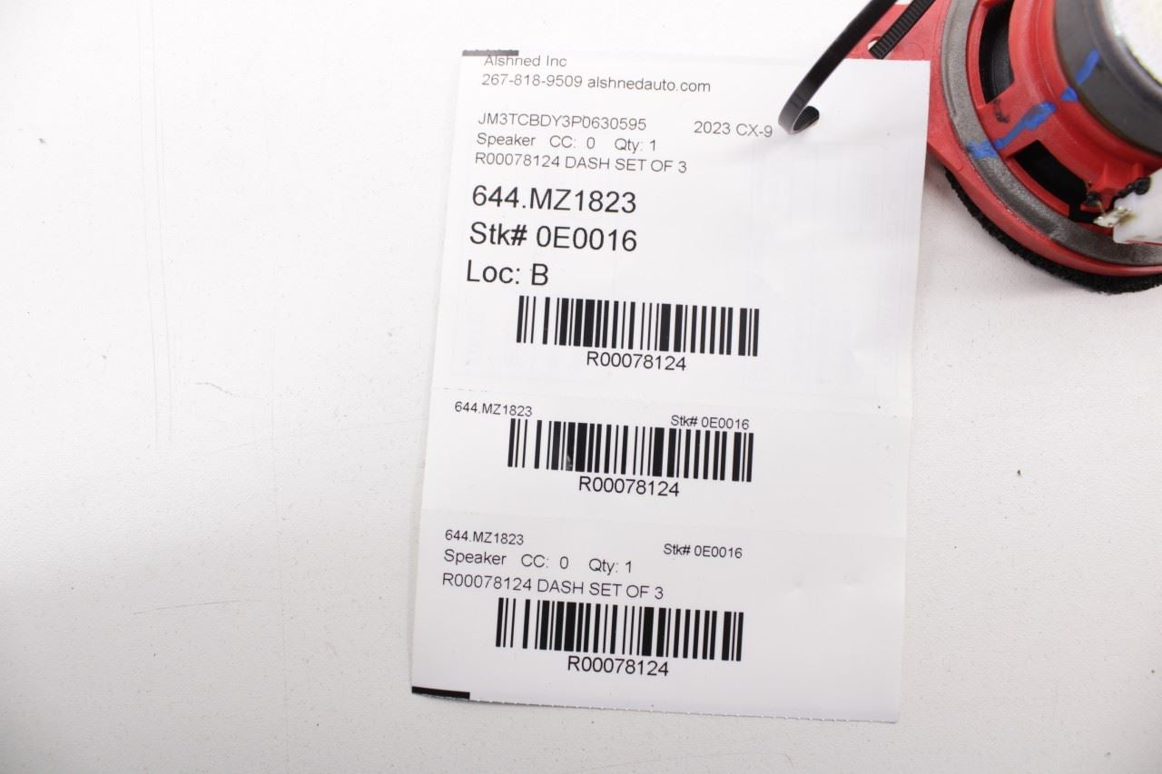 16-23 Mazda CX-9 Dash Center and Right and Left Bose Audio Speaker Set KE6866960 - Alshned Auto Parts