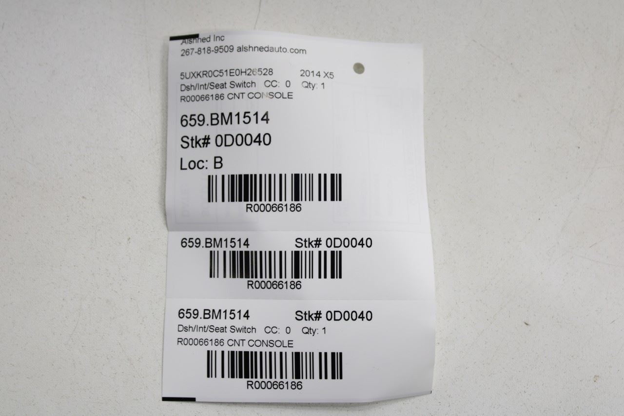 14-18 BMW X5 xDrive35i AWD Rear Center Console Heated RH and LH Seat Switch Knob - Alshned Auto Parts