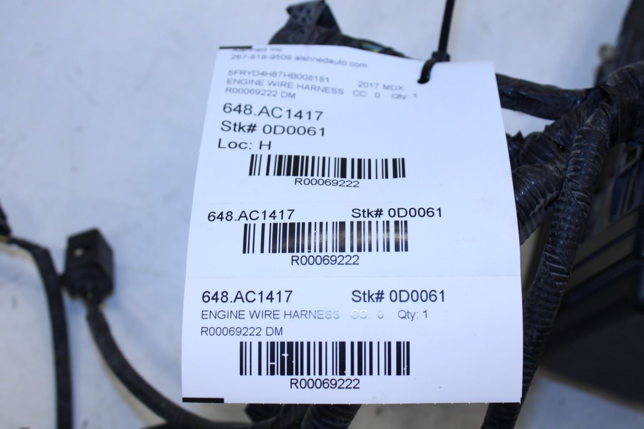 2017-2020 Acura MDX Advance 3.5L Under Hood Engine Bay Wire Harness *ReaD* - Alshned Auto Parts