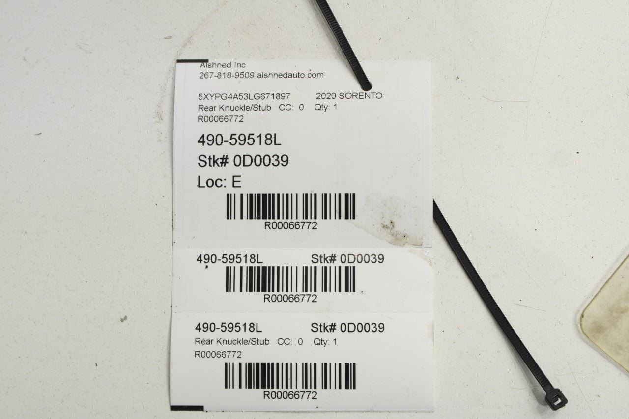16-2020 Kia Sorento LX FWD Rear Left Driver Side Spindle Knuckle Hub 52710-C5000 - Alshned Auto Parts
