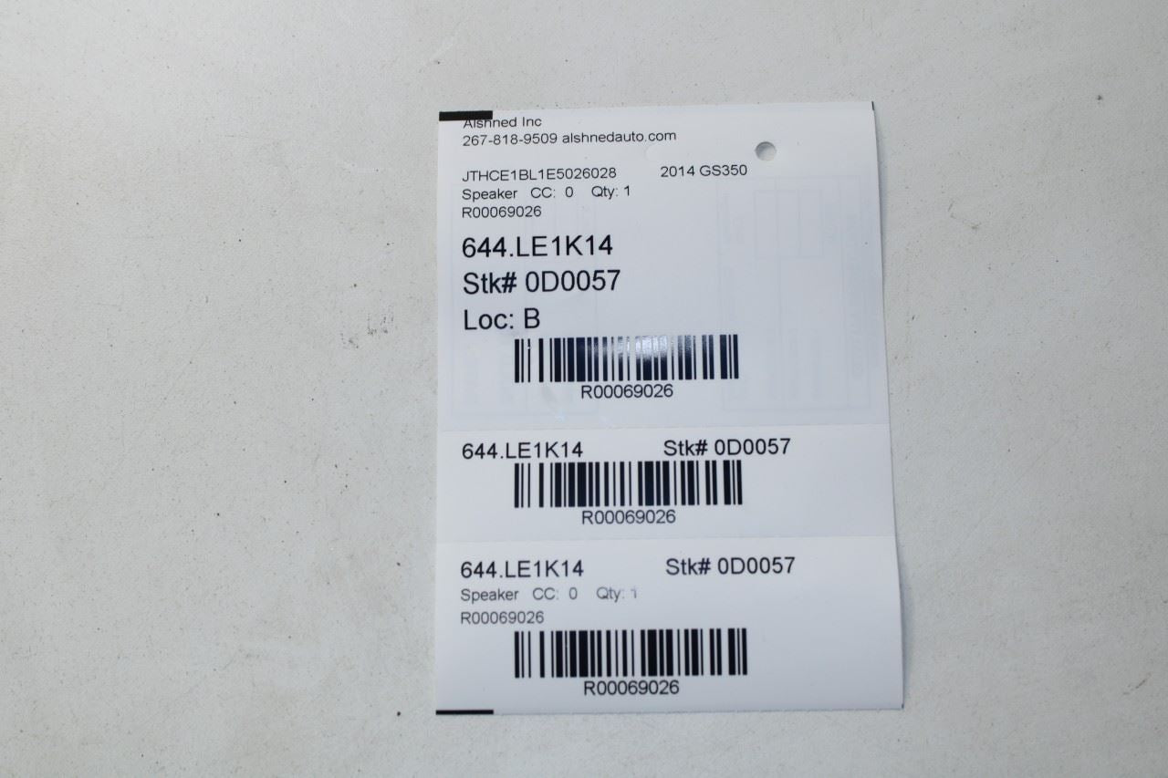 2013-2020 Lexus GS350 Center Dash Instrument Panel Audio Speakers 86160-30D90 - Alshned Auto Parts