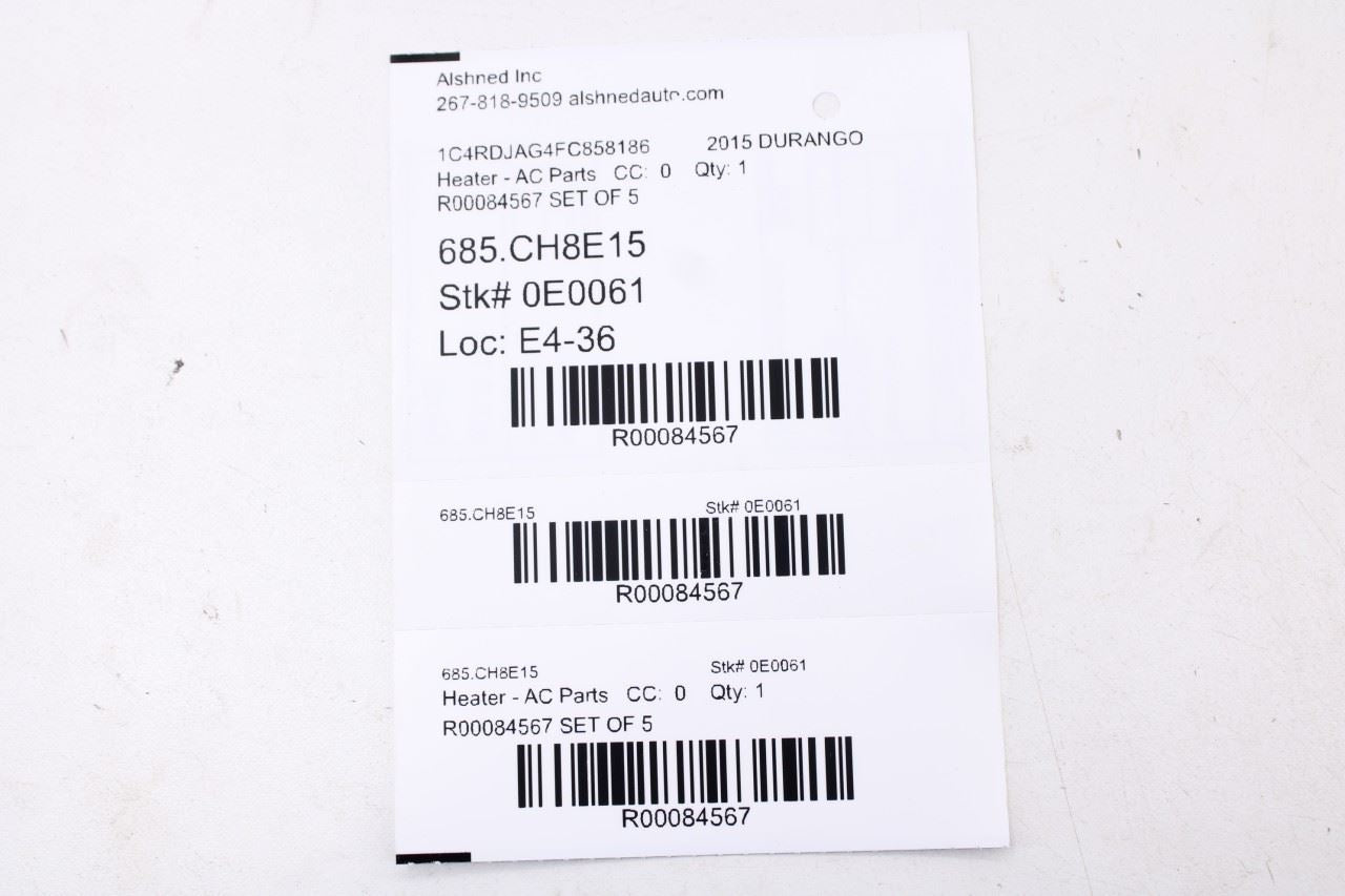 2014-21 Dodge Durango SXT HVAC Blend Door Actuator Motor Set of 5 68224186AA OEM21