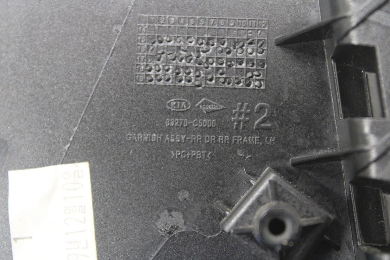16-20 Kia Sorento LX Rear Left Door Rearward Corner Garnish Molding 83270-C5000 - Alshned Auto Parts