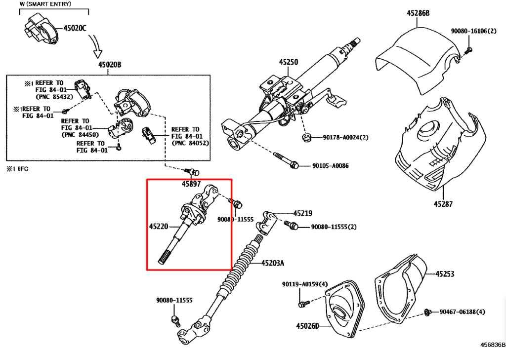 15-23 Toyota Tacoma SR5 3.5L Double Cab Steering Column Intermediate Upper Shaft - Alshned Auto Parts