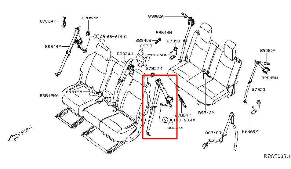 2014-20 Infiniti QX60 3.5L AWD Rear Driver Left Side 2nd Row Seat Belt Retractor - Alshned Auto Parts