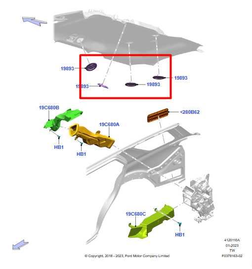 17-25 Ford Explorer RR Headliner RH and LH AC Air Vent Grille Pair JB5Z-19893-AE - Alshned Auto Parts