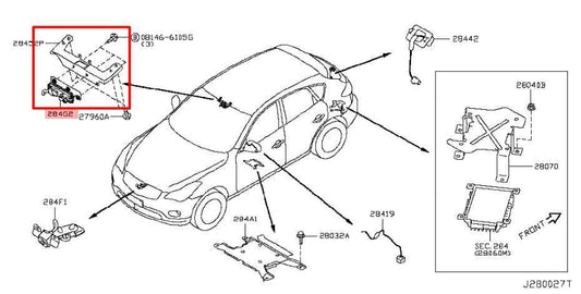 2014-17 Infiniti QX50 3.7L Front Windshield Lane Assist Departure Warning Camera - Alshned Auto Parts