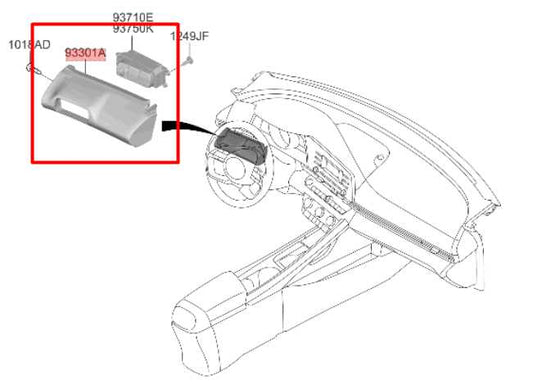 21-23 Hyundai Elantra SEL Dash Lower LH Side Dimmer and Traction Switch w/ Trim - Alshned Auto Parts