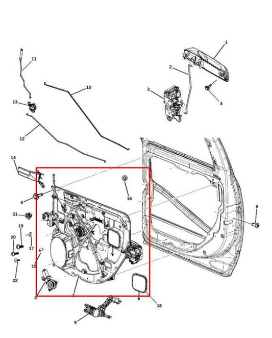 2014-24 RAM 1500 Classic Express Quad Cab RR LH Door Window Regulator w/ Carrier - Alshned Auto Parts