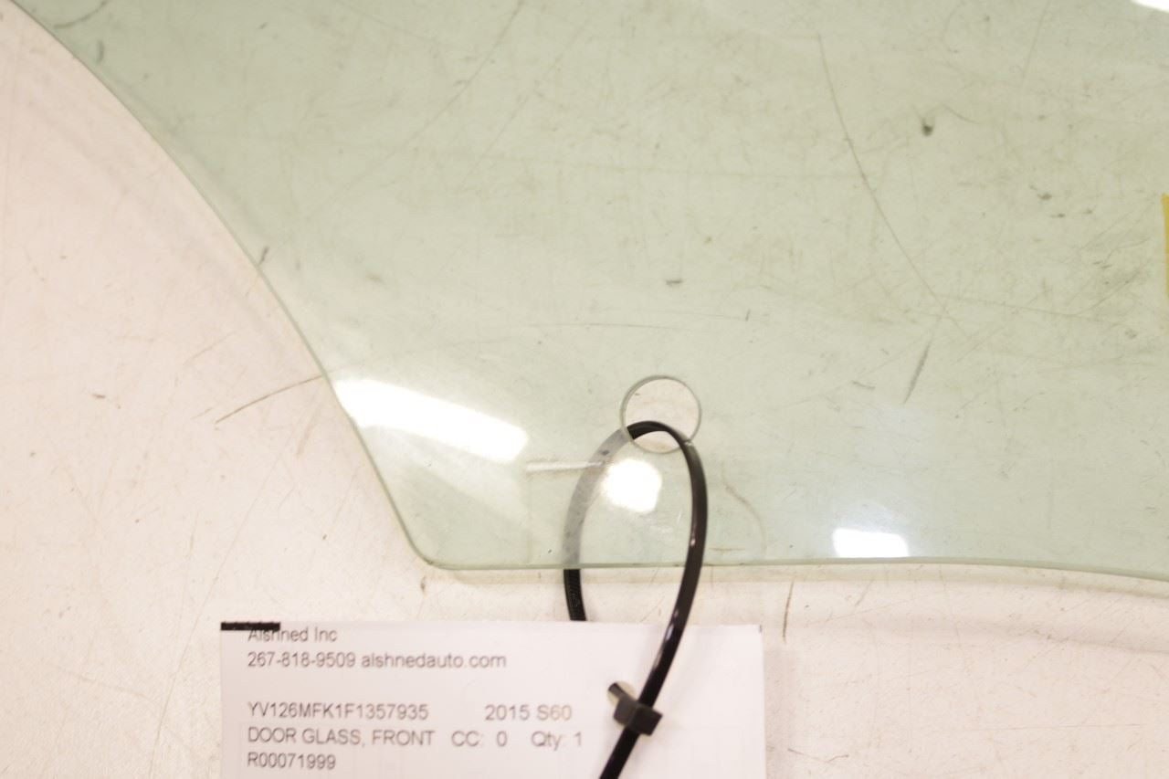 2015-2016 Volvo S60 T5 Premier Front Right Side Door Window Glass 31385415 OEM - Alshned Auto Parts