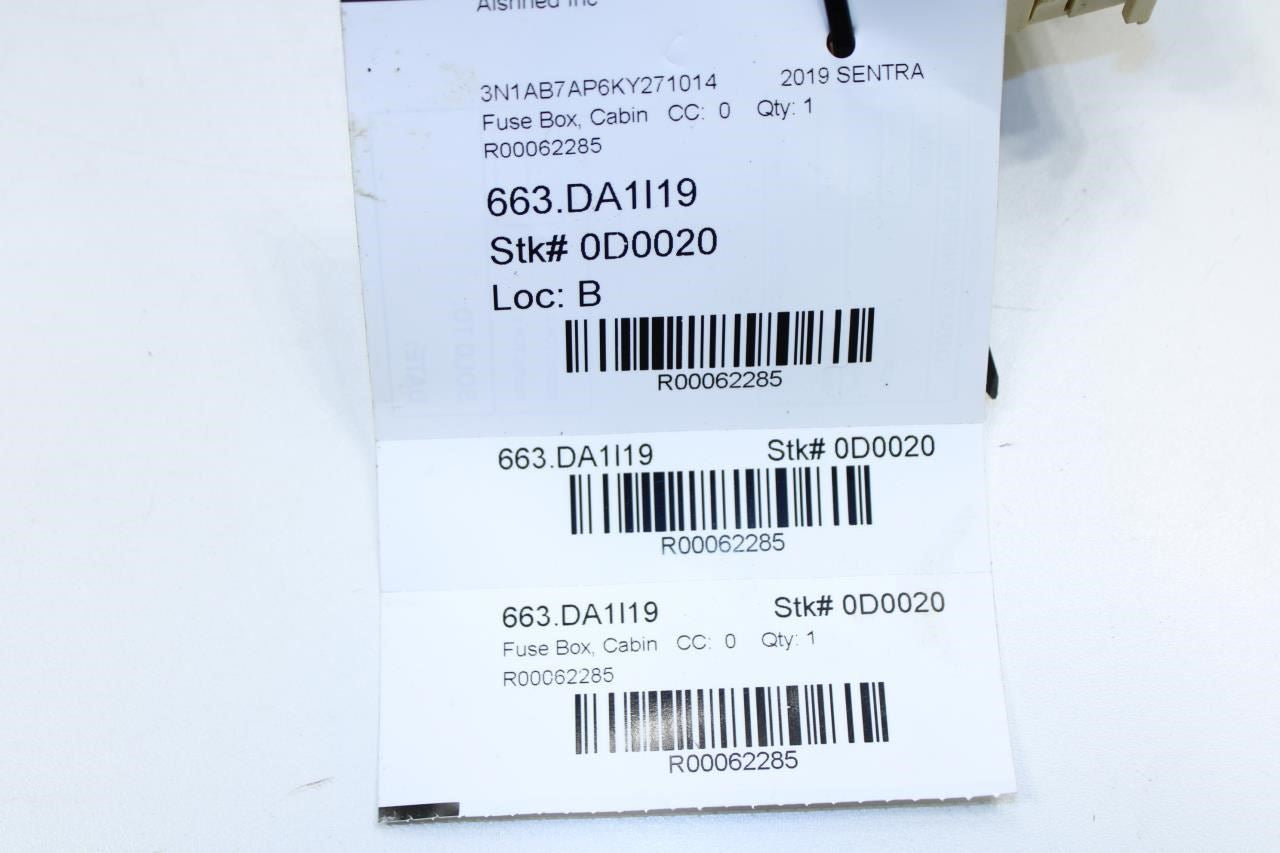 13-19 Nissan Sentra SV 1.8L Instrument Panel Fuse Box Junction Block 24311-1HA0A - Alshned Auto Parts