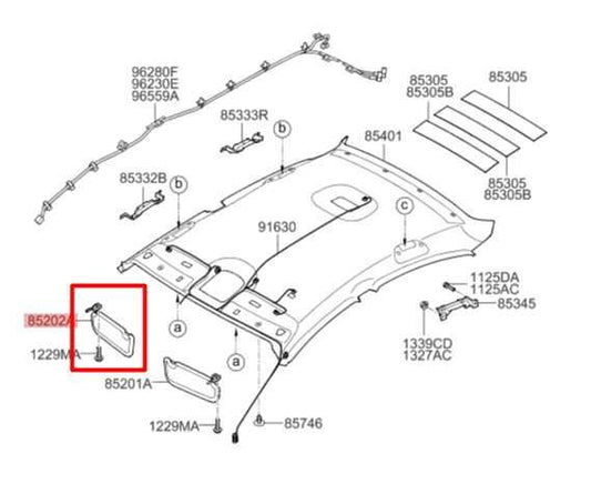 11-15 Hyundai Sonata Hybrid Front Right Side Sun Visor w/ Mirror 85202-4R510-TX - Alshned Auto Parts